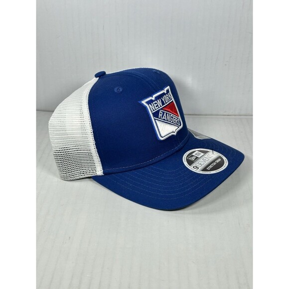 New Era New York Rangers 9SEVENTY Adjustable Trucker Stretch-Snap Hat Cap NWT - Picture 3 of 5
